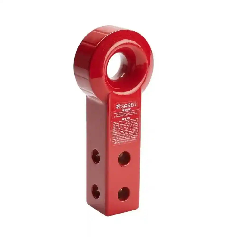 Saber Offroad Aluminium Recovery Hitch Extended Prismatic Red SBR-RFRH4R