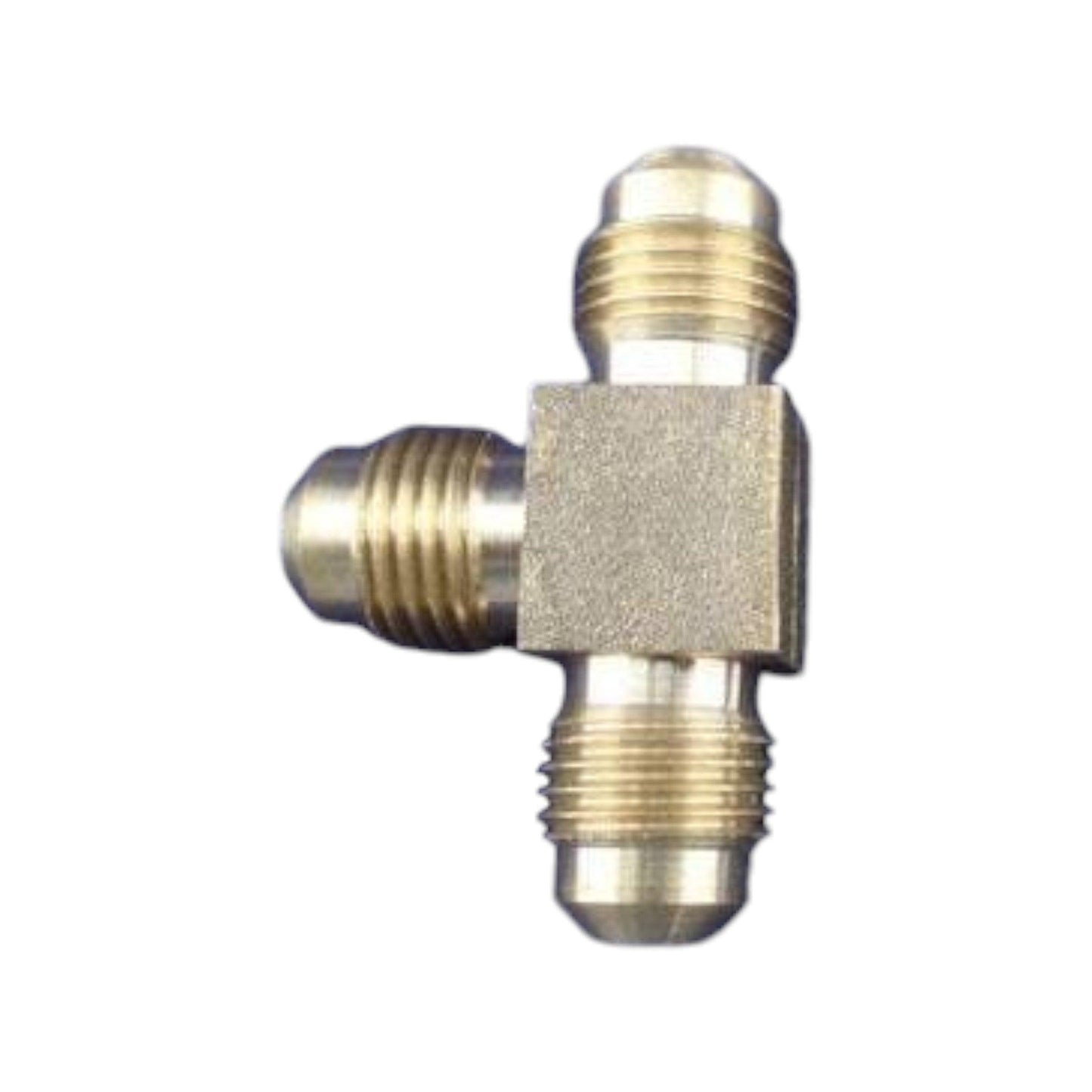 Brass Gas fitting 5-16 Flare Three Way Tee for 5-16 Copper Pipe - Everything Caravans