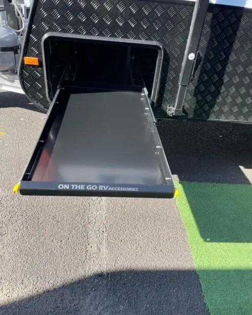 570mm wide Tunnel Boot Drawer Slide x 1200mm Long - Everything Caravans