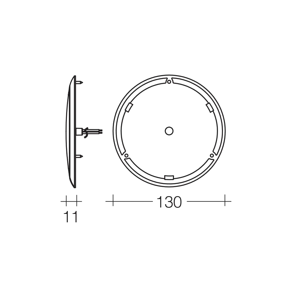 130mm 9-33V L.E.D interior Saturn Lamp with Off on Dim with touch Sensitive Switch