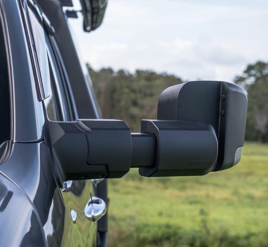 MSA Mirror Power Fold suits D-Max MU-X Black Electric Indicators Blind Spot Monitoring Powerfold - Everything Caravans