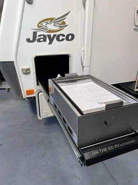BBQ Slide Combo 320mm wide Murray Tunnel Boot Draw Slide - Everything Caravans