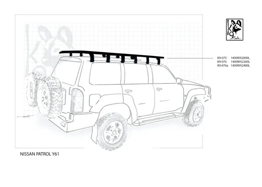 Nissan Patrol Y61 K9 Roof Racks Expedition Quality 1400WX2400L - Autumn Sale