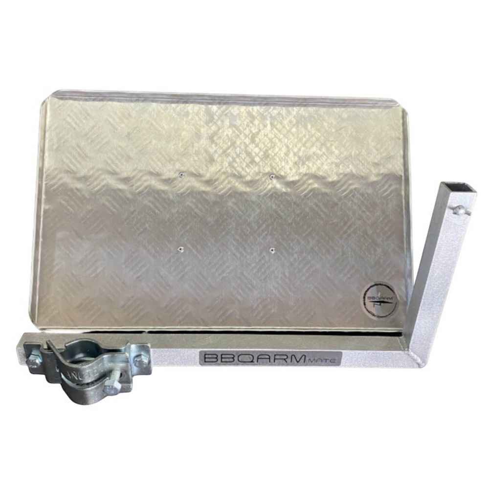 BBQArm Mate Arm Kit with Alloy Arm and Regular Aluminum Tray Black