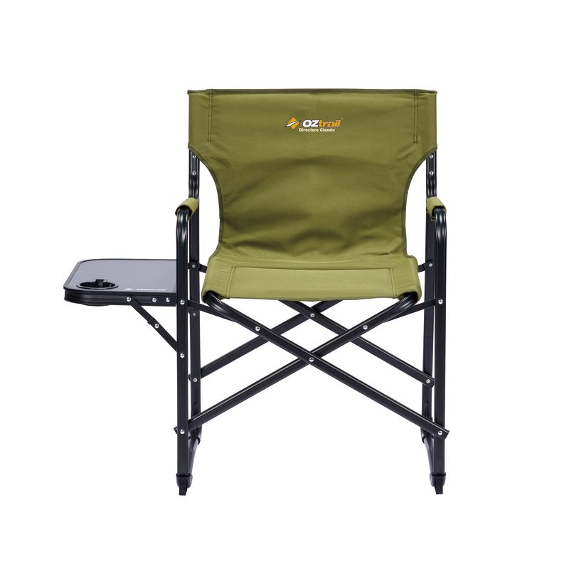 OZtrail Directors Classic Chair With Side Table Green