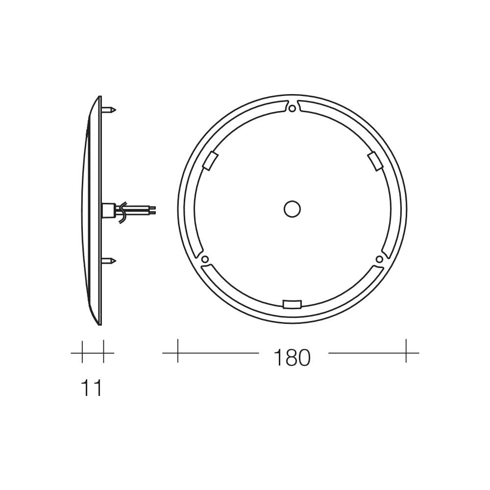 180mm 9-33V L.E.D interior Saturn Lamp with Off on Dim with touch Sensitive Switch - Everything Caravans