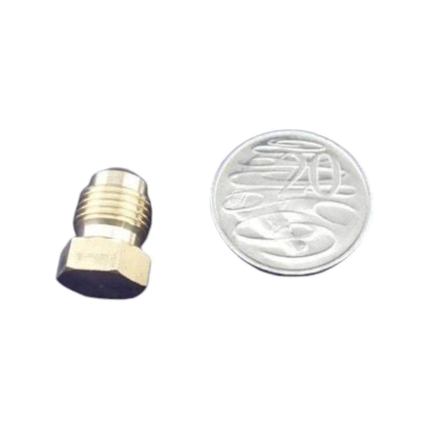 Brass Gas fitting 5-16 Flare Plug for 5-16 Flare - to Cap Gas Lines - Everything Caravans