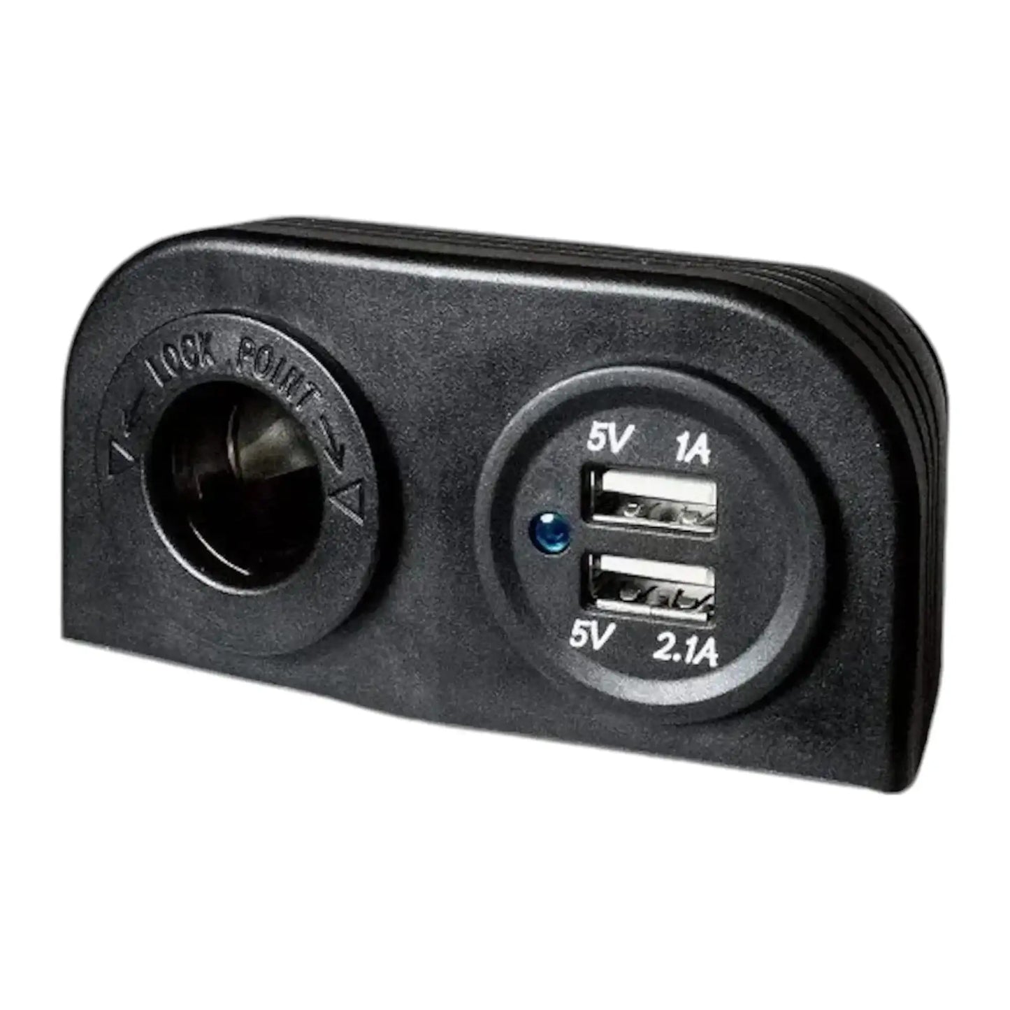 Accessory Socket 12v Dual - Surface Mount