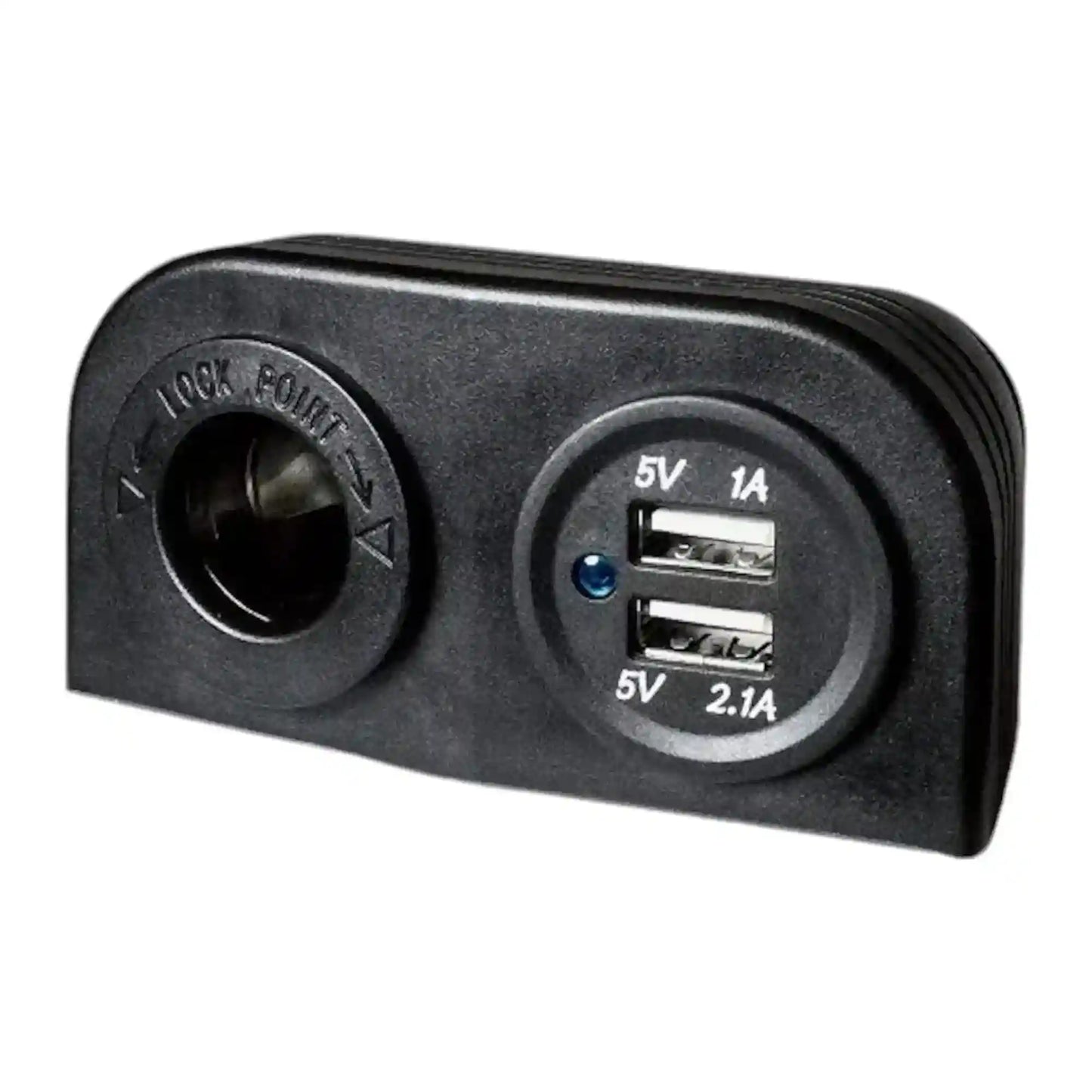 Accessory Socket 12v Dual - Surface Mount