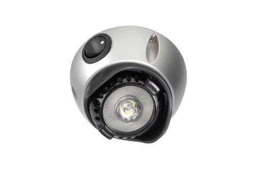 10-30V L.E.D interior Swivel Lamp with Off and on Switch with Silver Satin Finish - Everything Caravans
