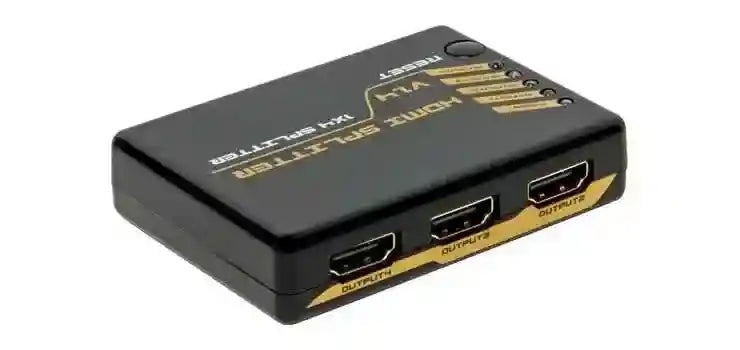 4 Way HDMI Splitter V1.4A 10.2Gbps Bandwidth ...