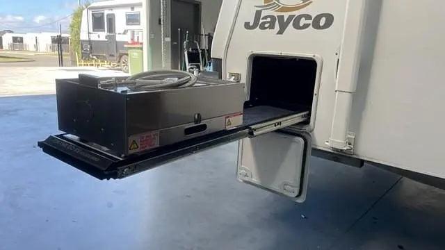 BBQ Slide Combo 320mm wide Murray Tunnel Boot Draw Slide - Everything Caravans