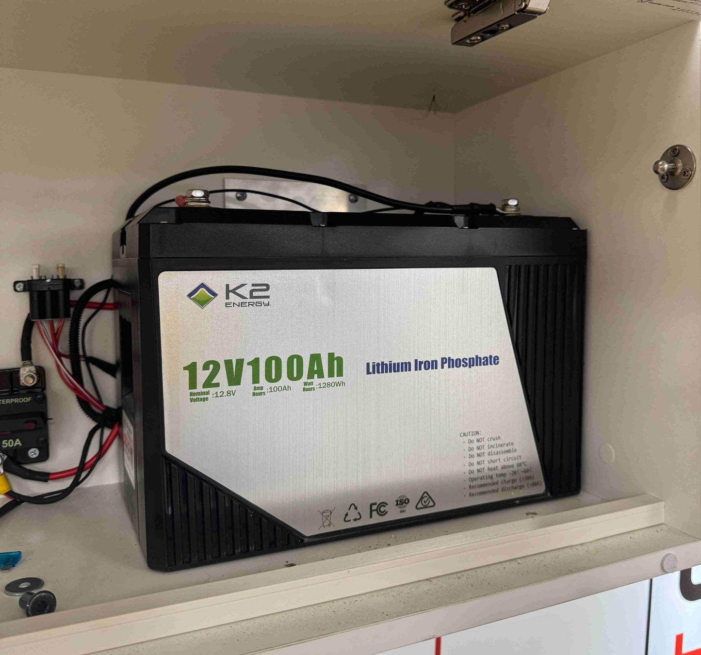 K2 12V 100amp LiFePO4 Caravan Lithium Battery 12V