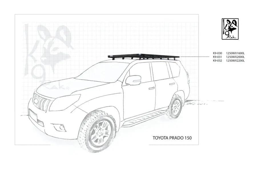 K9 Roof Racks Compatible with Prado 95 1250W X 1600L - Summer Sale