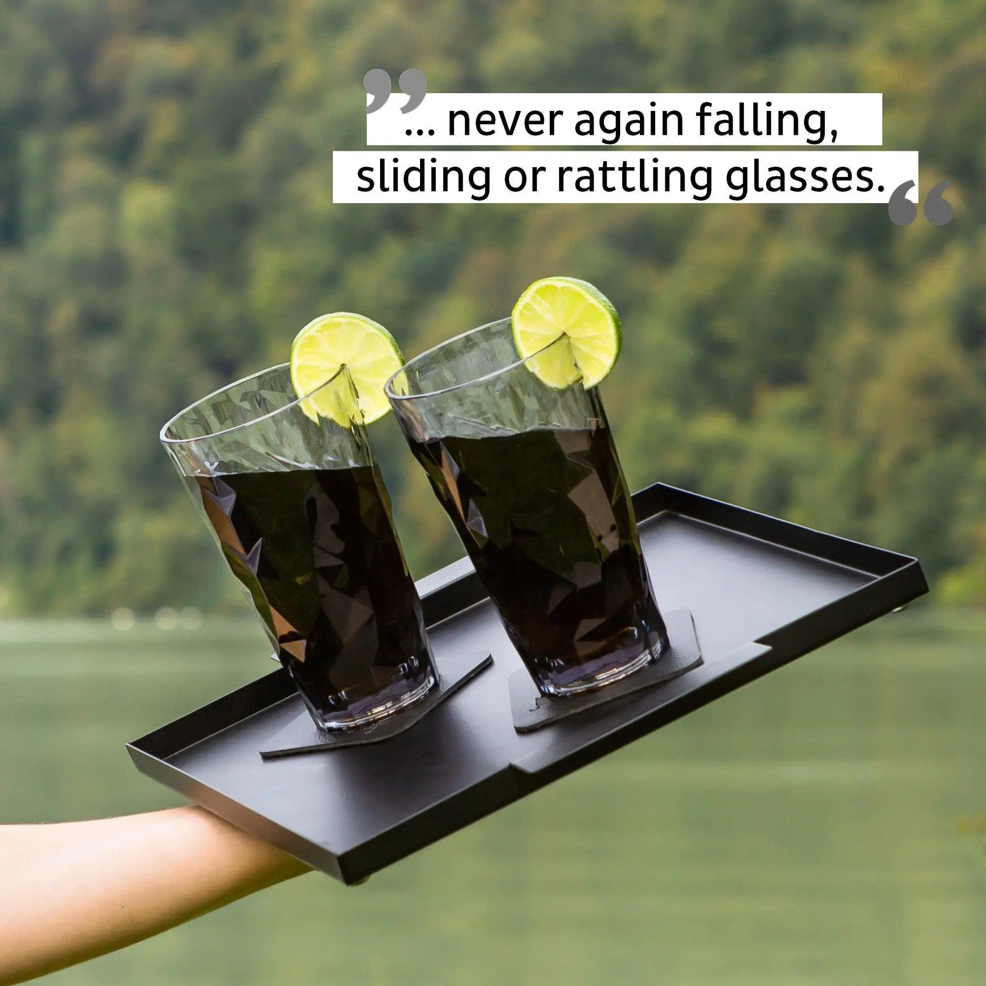 2 x Magnetic Plastic Glass Longdrink Grey By Silwy - Everything Caravans