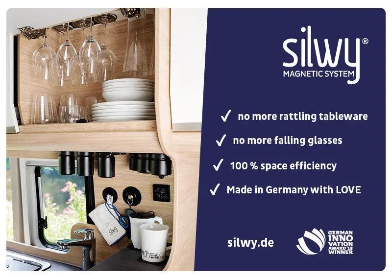2 x Magnetic Plastic Glass Longdrink By Silwy - Everything Caravans