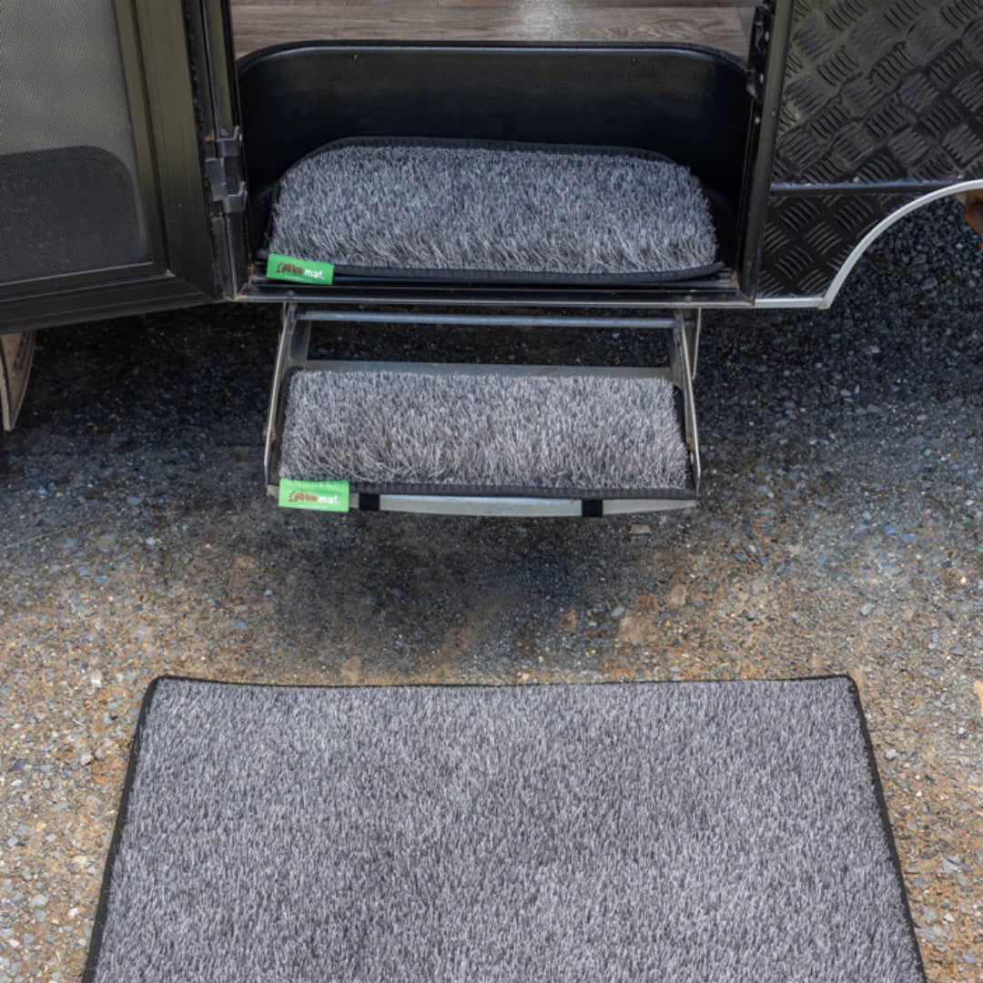 Muk Mat Caravan Step Mat Grey with Stone Trim