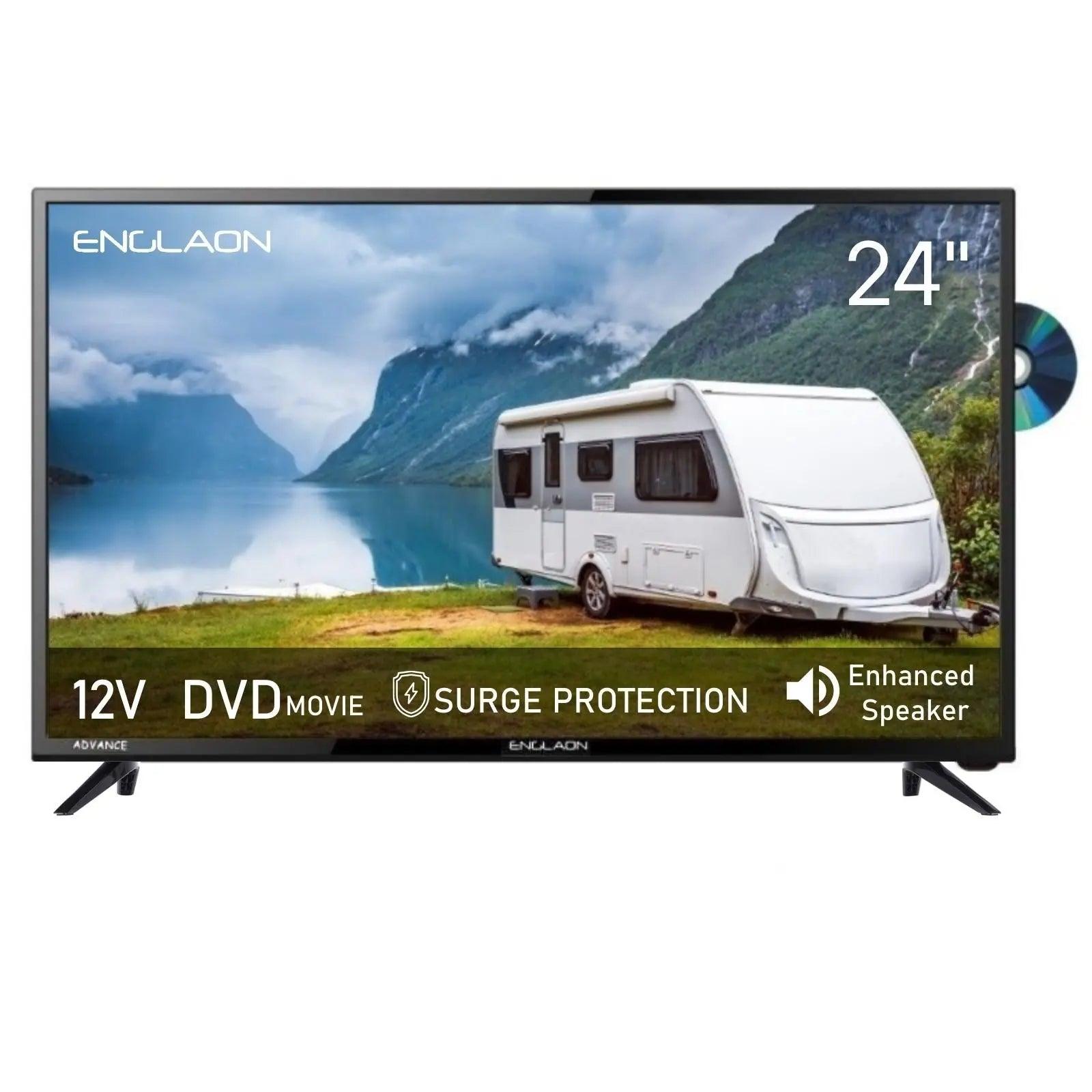 24inch 12volt HD Led TV with Built in Dvd - Everything Caravans