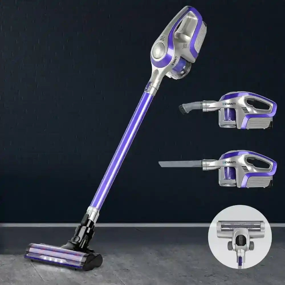 Cordless 150w Handstick Vacuum Cleaner Purple and Grey