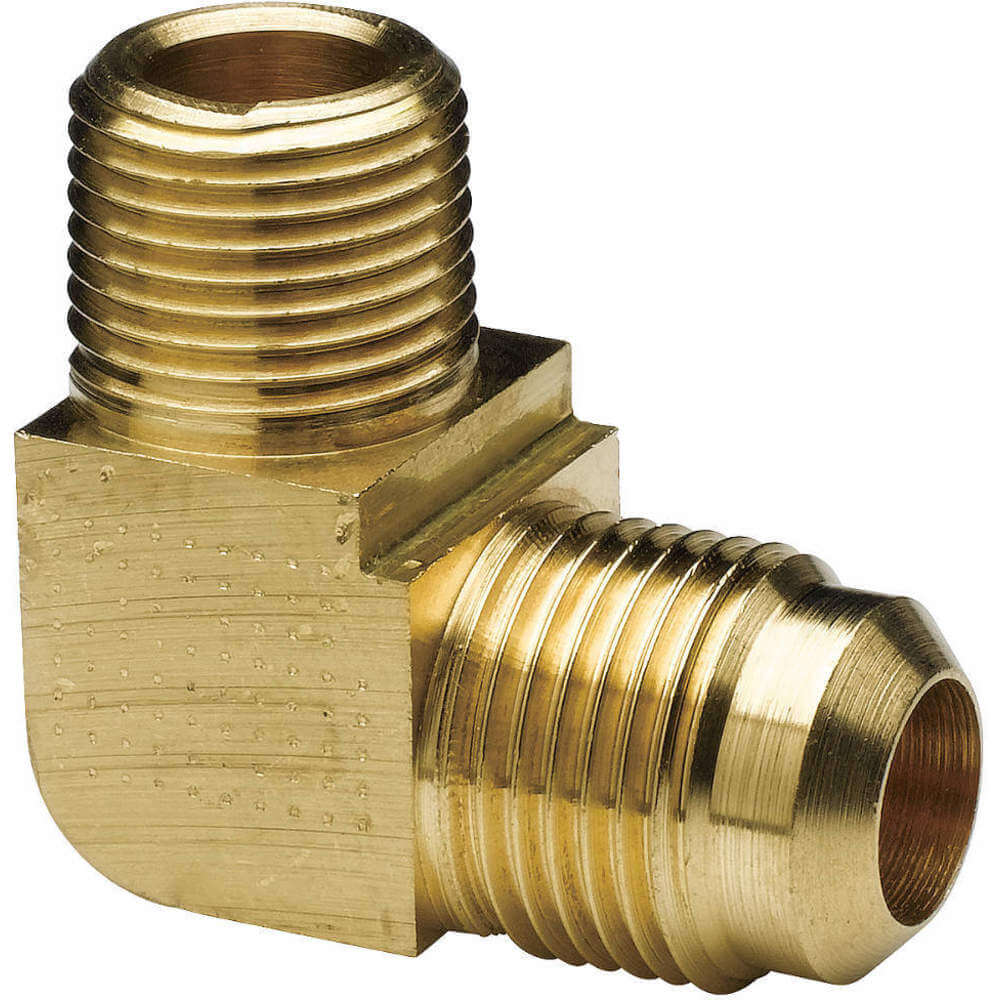 Brass Gas fitting Male Elbow 45 Degree Flare 3/8 Inch Screw - Everything Caravans