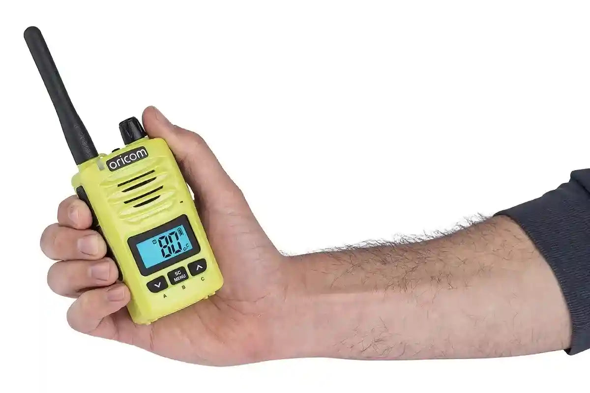 Oricom Waterproof IP67 Portable 5W UHF CB Radio - LIME - last one in this colour - then no longer available