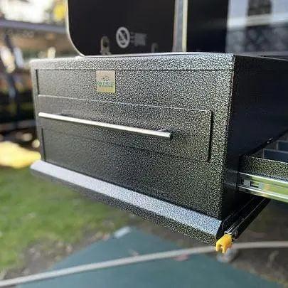 570mm wide Tunnel Boot Draw Slide with Kitchen x 1200mm Long - Everything Caravans