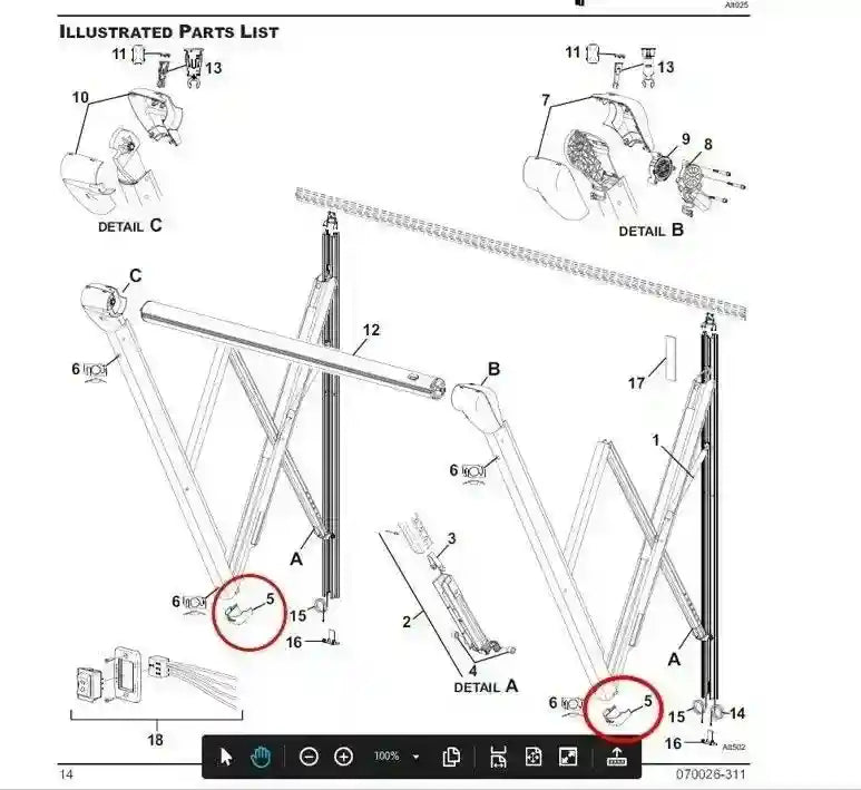 Carefree Altitude Awning Black Arm End Cap 200 37520 for Altitude Awnings