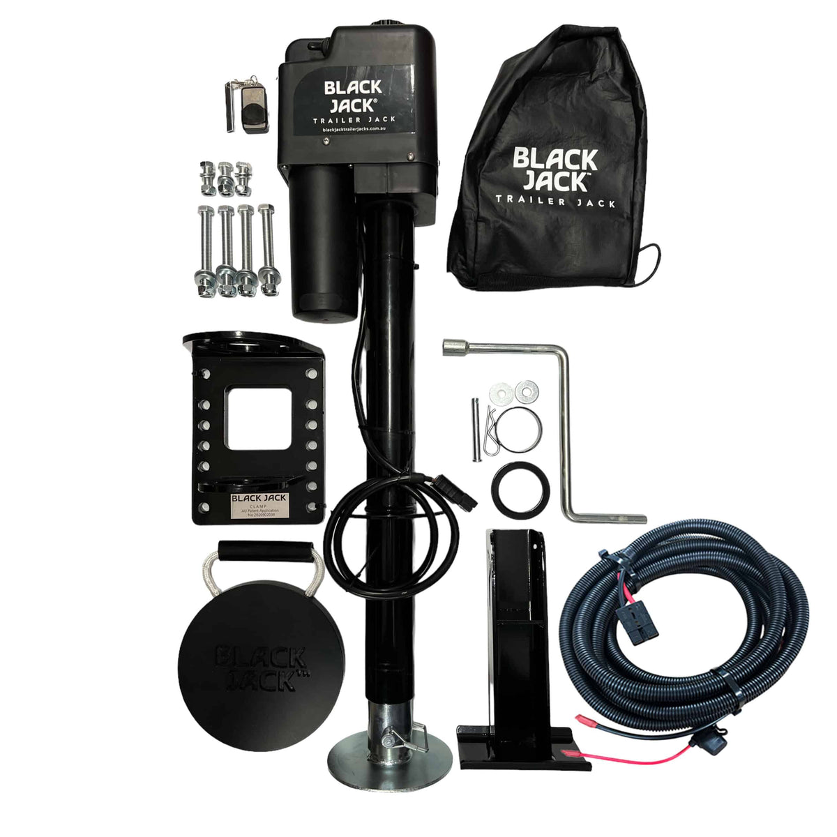 Black Jack Electric Trailer Jack – Maxi - with Wiring Harness