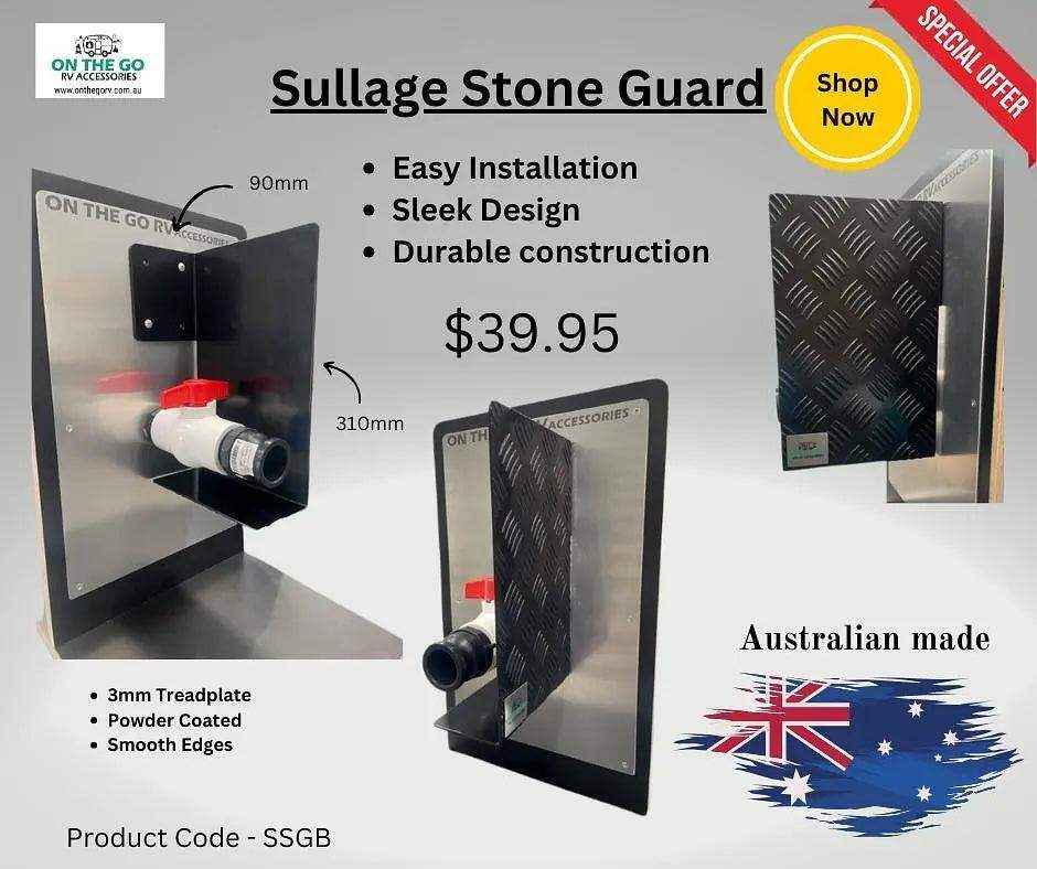 Sullage Stone Guard Black - Everything Caravans