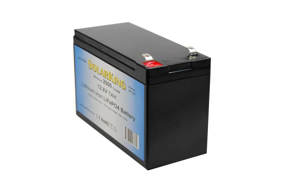 7Ah Solarking Lithium Battery 7amp 12.8 volt with Bms Direct Replacement for Agm