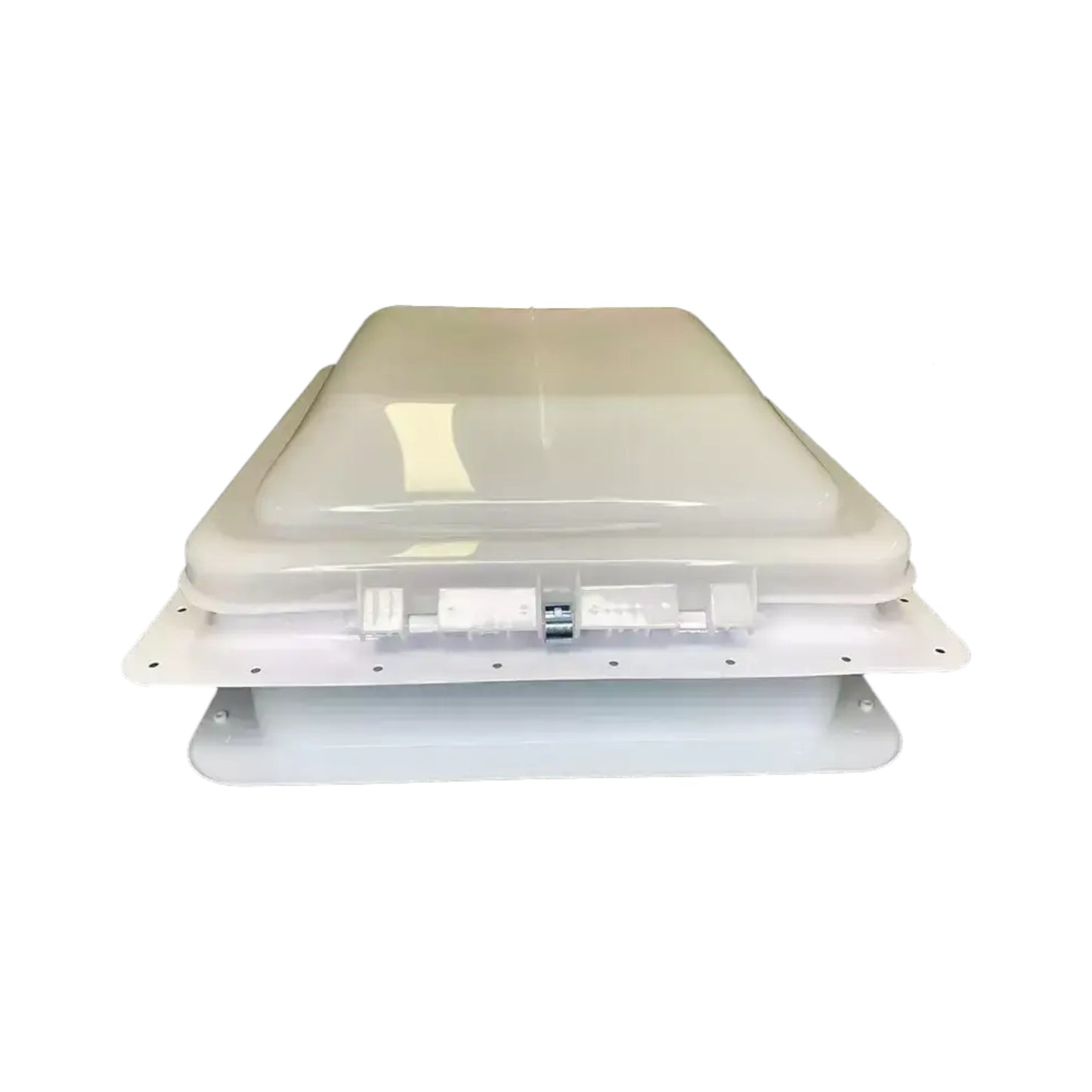 Coast RV 14X14 White Wind-Up Roof Vent with 12v Fan