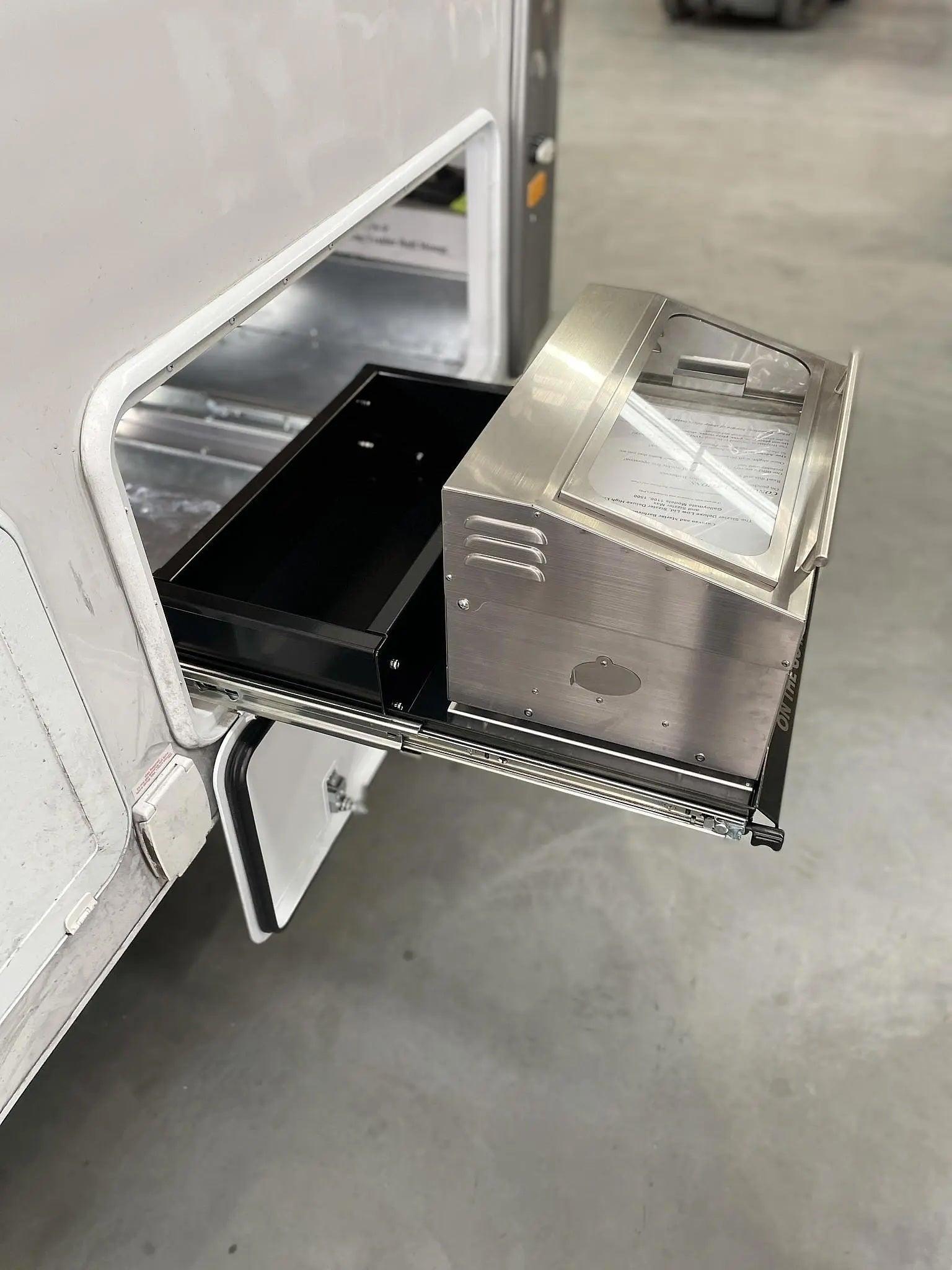 BBQ Slide Combo 570mm wide Vicki Tunnel Boot Draw Slide ideal for Motorhome - Everything Caravans