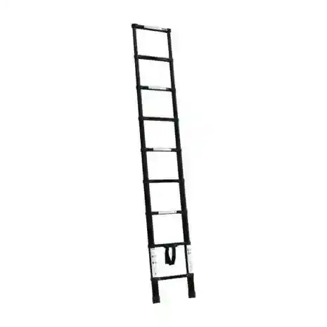 Black 2.6m Portable Telescopic Ladder with Carry Bag