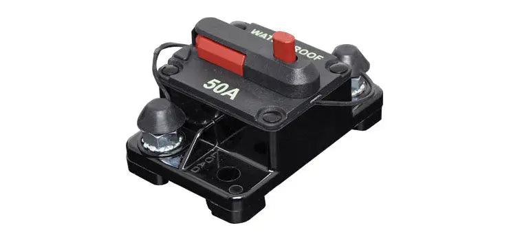 50A DC Circuit Breaker Suitable for Surface Mounting 12 or 24volt - Everything Caravans