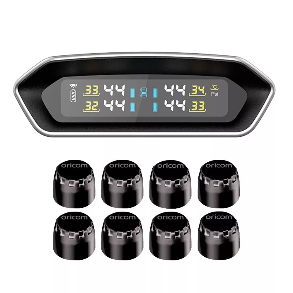 Oricom DIY TPMS Tyre Pressure Monitoring System Multicolour Display - 8 External Sensor