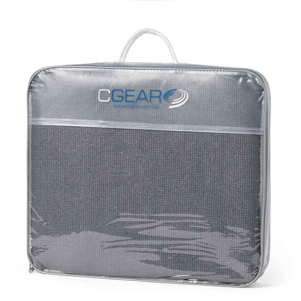 Cgear Grey Awning Privacy End Walls Angled End Drop with Zipper Door
