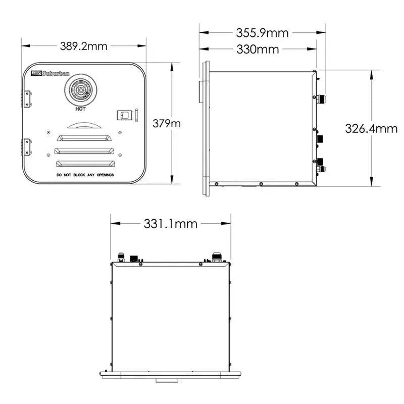 Suburban ST60 Tankless Hot Water System Door Only - White 6285APW