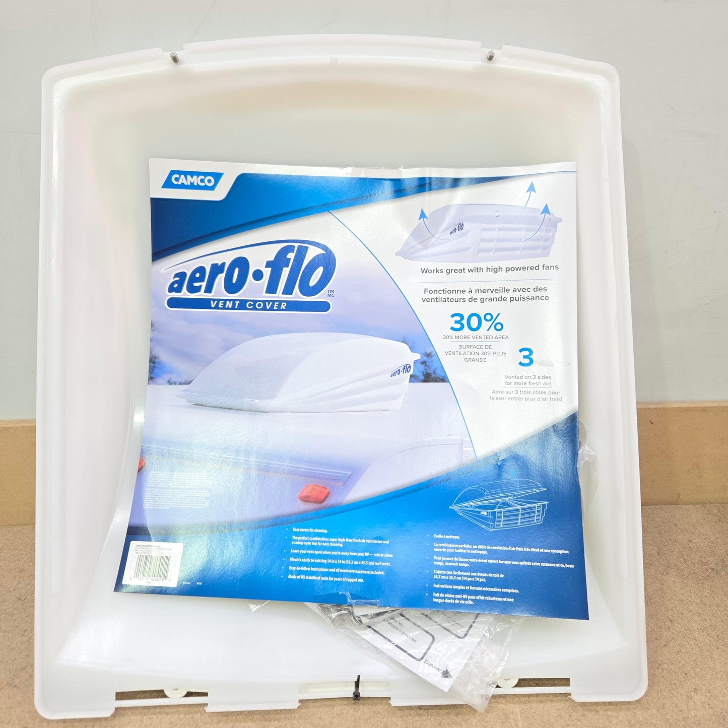 Aero Flo Vent Hatch Cover for 14x14in White - Everything Caravans