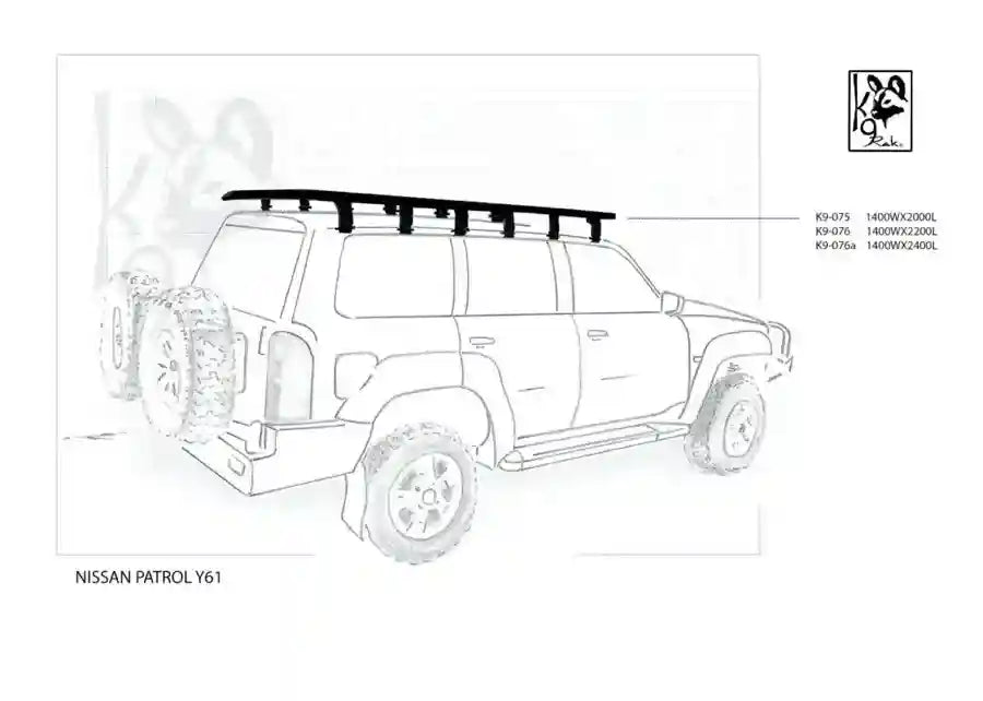 Nissan Patrol Y61 K9 Roof Racks Expedition Quality 1400WX2200L - Summer Sale