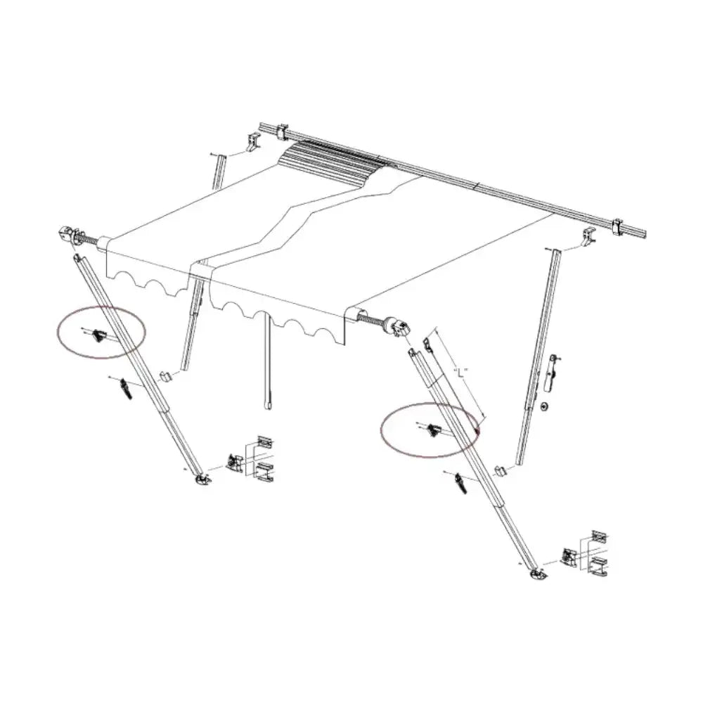Carefree White Travel Lock 901017W 200-34050 for Carefree Awning