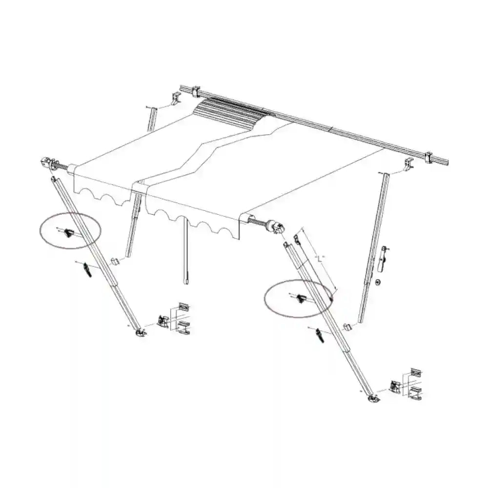 Carefree White Travel Lock 901017W 200-34050 for Carefree Awning