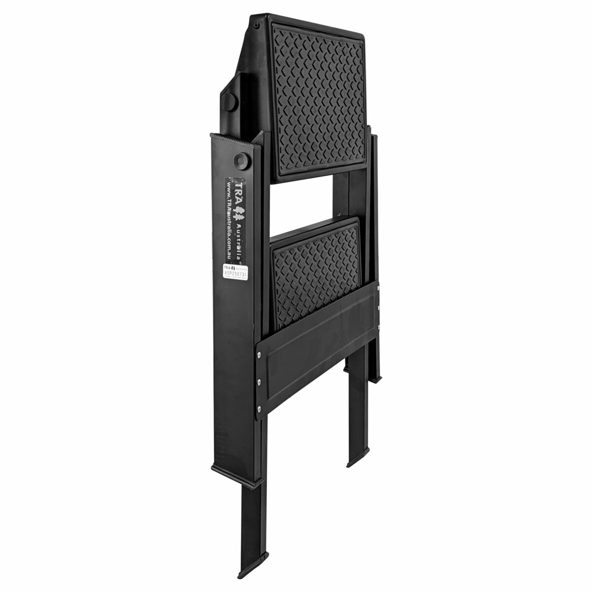 Black Double Folding Portable Step for Caravan