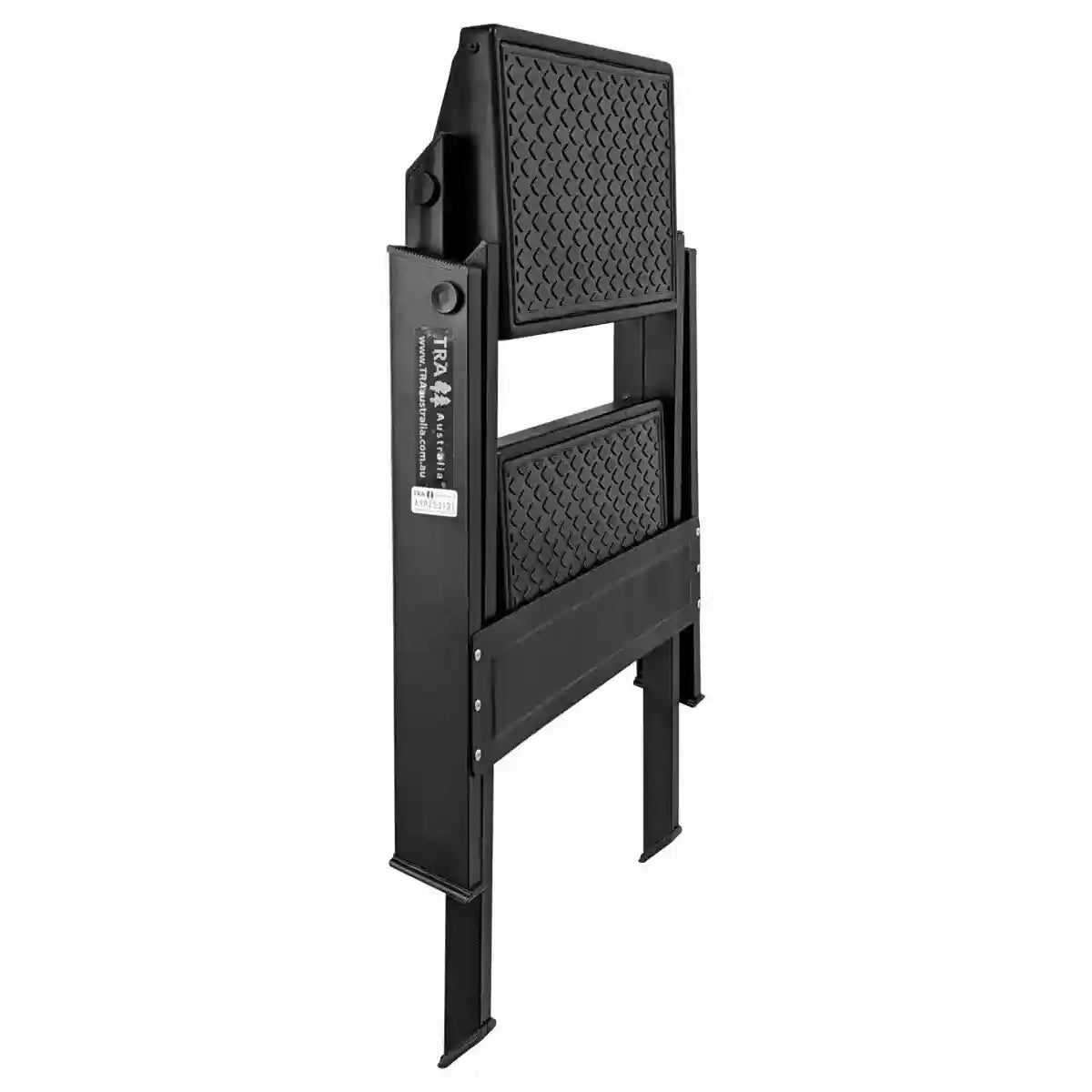 Black Double Folding Portable Step for Caravan