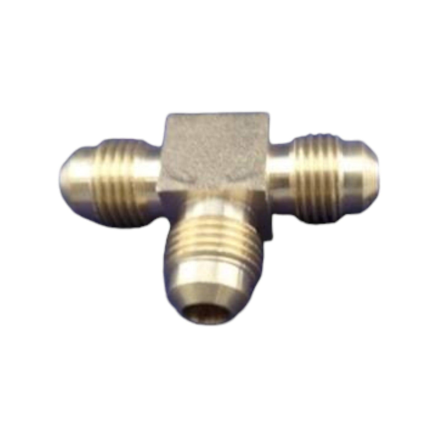 Brass Gas fitting 5-16 Flare Three Way Tee for 5-16 Copper Pipe - Everything Caravans