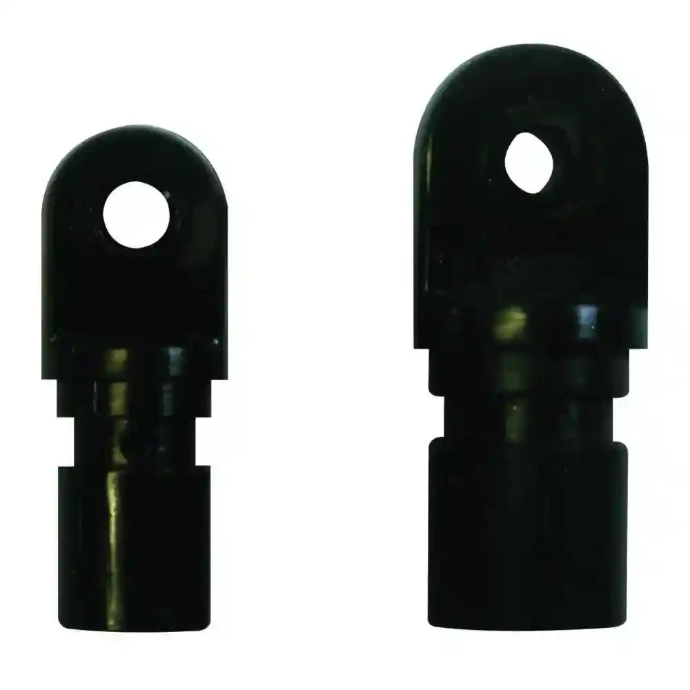 Supex Bow End Black ABS Plastic Ends for Pole Mounting 19mm