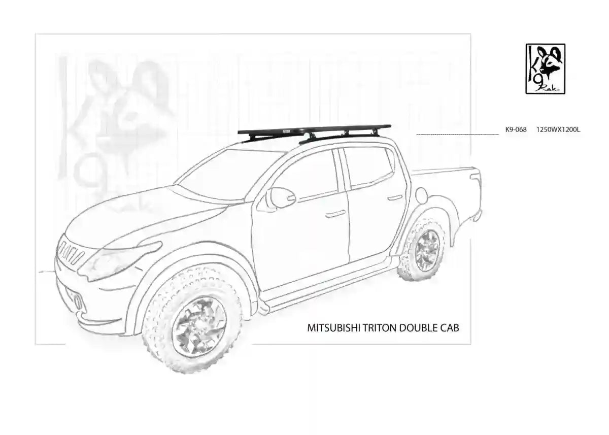 Triton Double Cab K9 Roof Racks Expedition Quality 1250WX1200L - Summer Sale