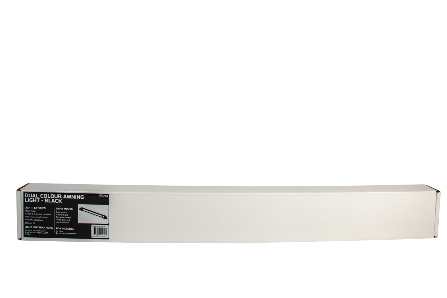 Supex Dual Colour LED Awning Light 550mm Black