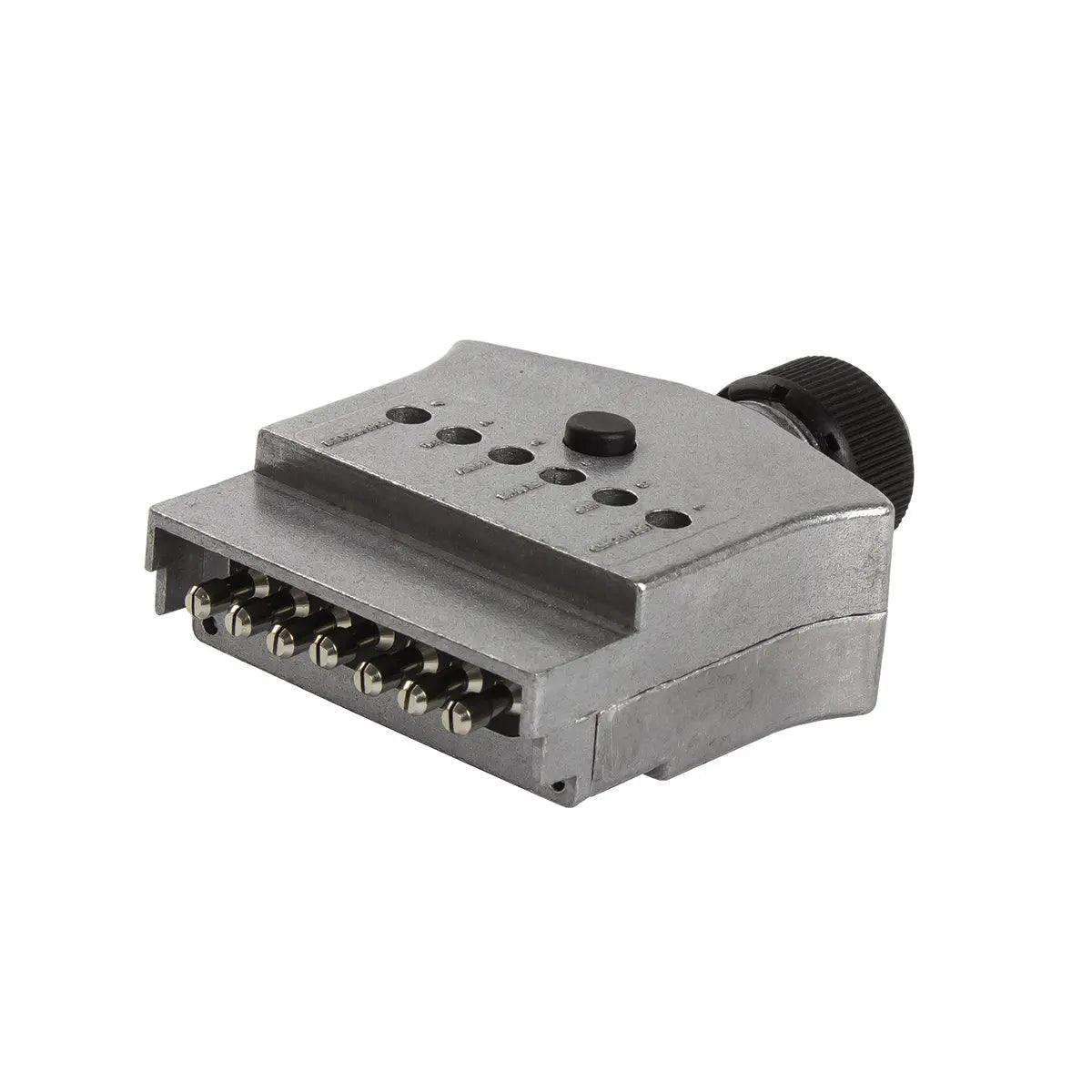 7 Pin Male Trailer Socket Metal Led - Everything Caravans