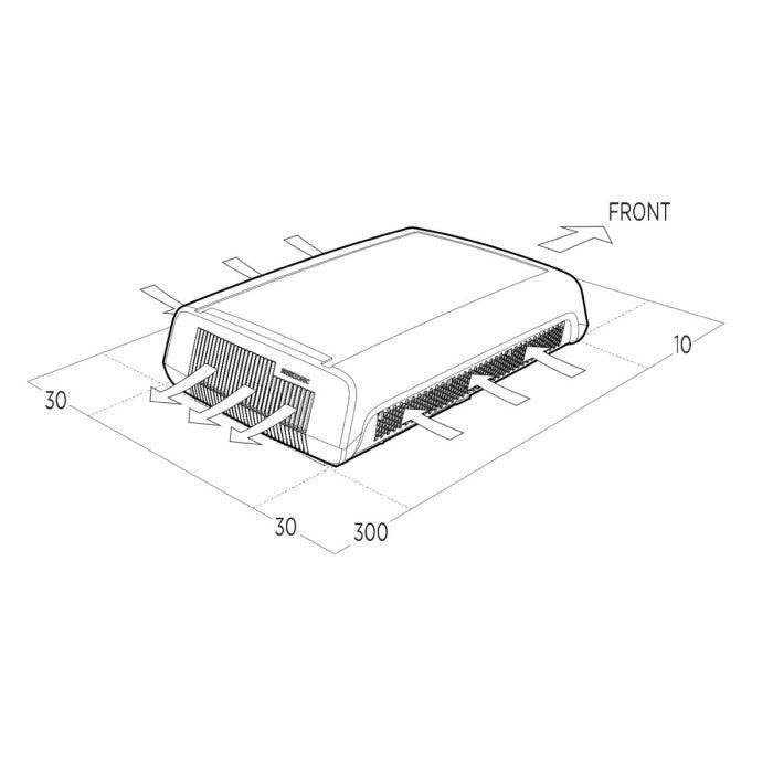 Global Heritage Eberspacher Breezonic 3.5Kw Rooftop Air Conditioner 38Kg with Bluetooth - Everything Caravans
