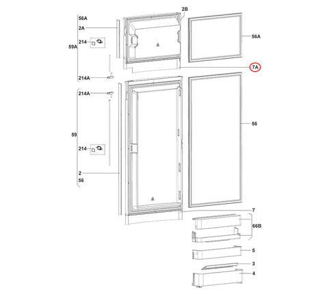 RMD8551 - Fridge Door Decor Panel - Silver - Everything Caravans